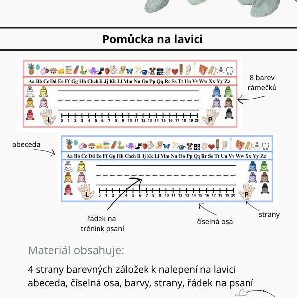 Pomůcka na lavici
