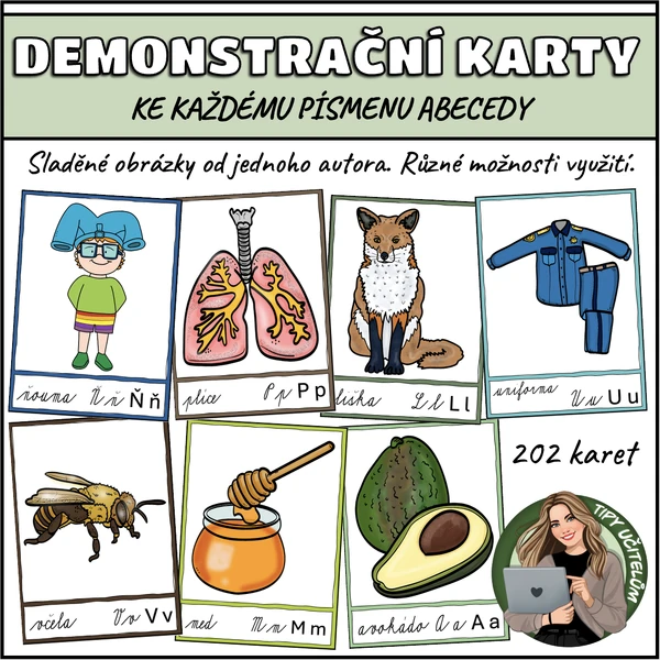 Demonstrační karty k abecedě