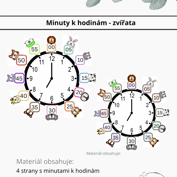Minuty na hodiny - zvířata