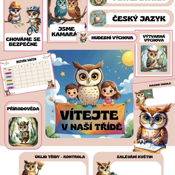 Výzdoba třídy se sovičkou (ZŠ)
