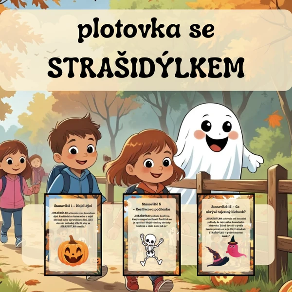 Plotovka/stezka - strašidýlko, halloween
