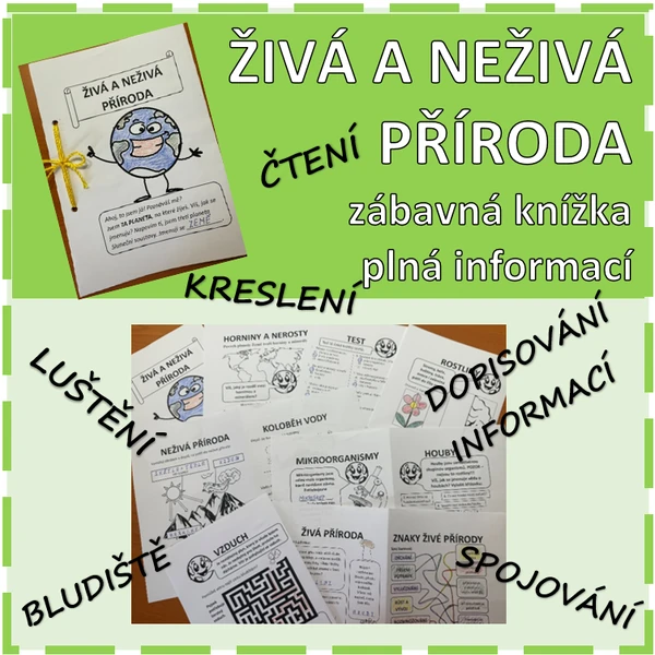 ŽIVÁ A NEŽIVÁ PŘÍRODA - zábavná knížka plná informací