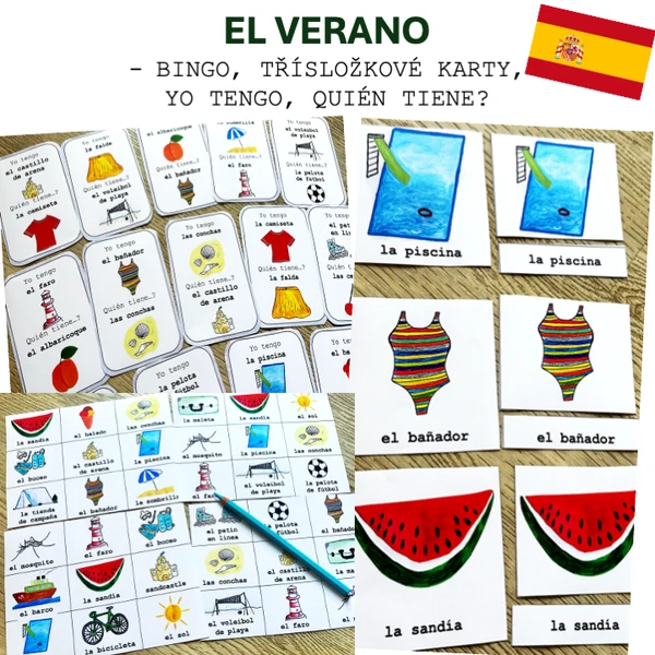 El verano - sada aktivit
