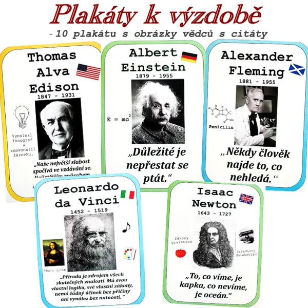 Plakáty - vědci