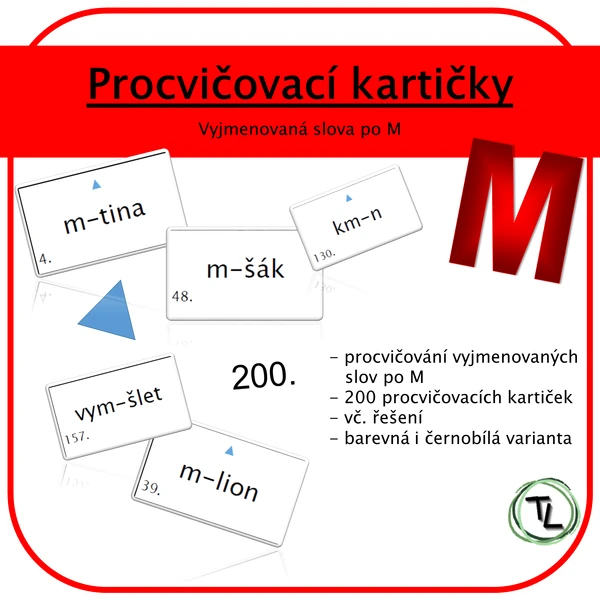 Procvičovací kartičky - Vyjmenovaná slova po M