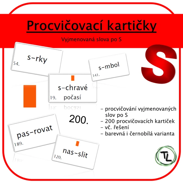 Procvičovací kartičky - Vyjmenovaná slova po S
