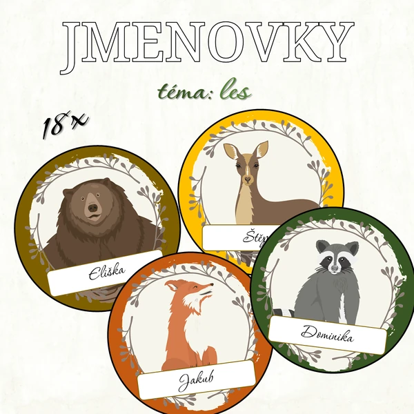 Jmenovky - les