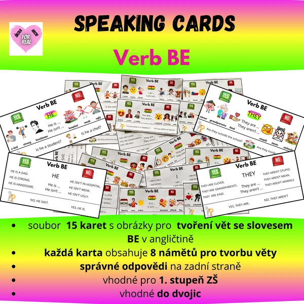 Speaking cards - verb BE
