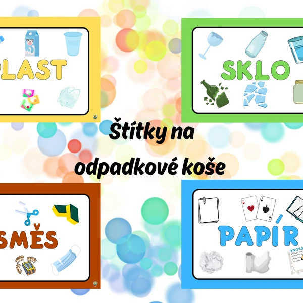 Štítky na odpadkové koše