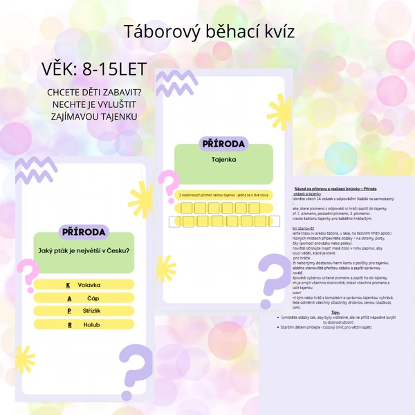 Běhací kvíz - příroda