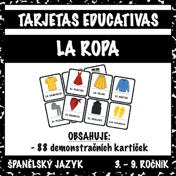Tarjetas Educativas - La Ropa