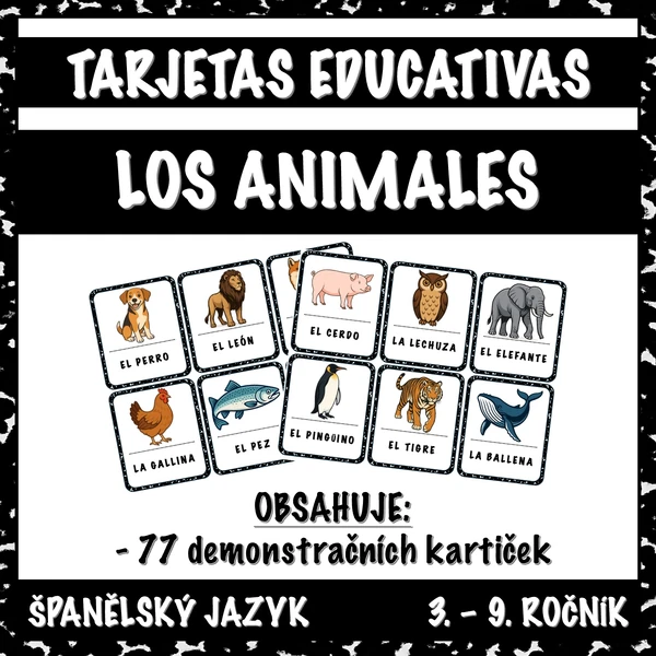 Tarjetas Educativas - Los Animales