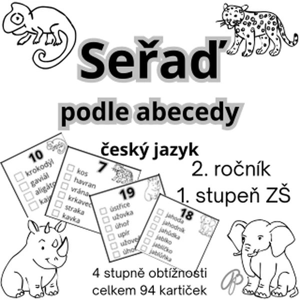 Seřaď podle abecedy - procvičování
