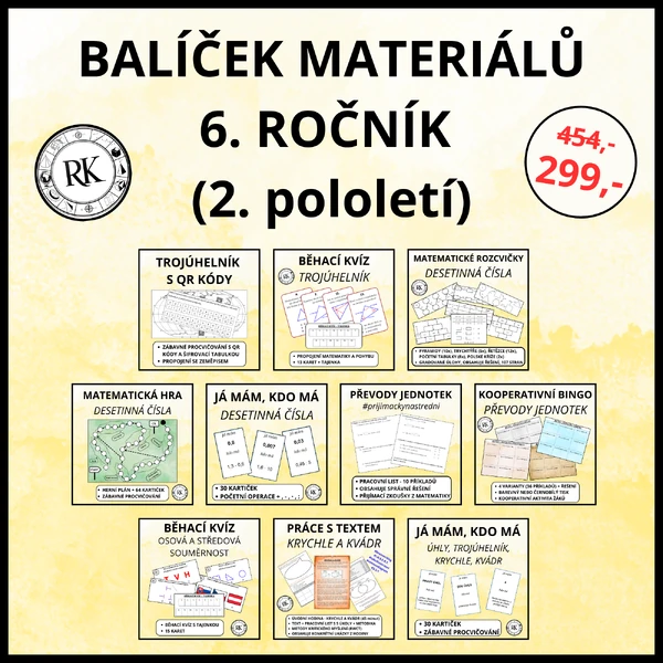 Zvýhodněný balíček materiálů - 6. ročník (2. pololetí)