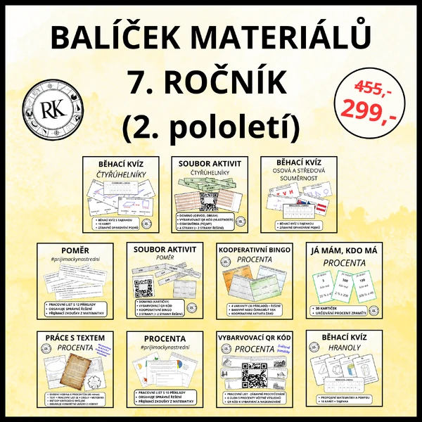 Zvýhodněný balíček materiálů - 7. ročník (2. pololetí)