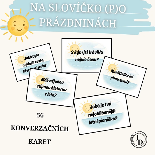 Na slovíčko (p)o prázdninách - konverzační kartičky
