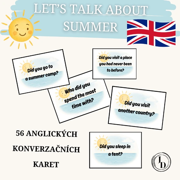Let's Talk About Summer - ANGLICKÉ konverzační kartičky 