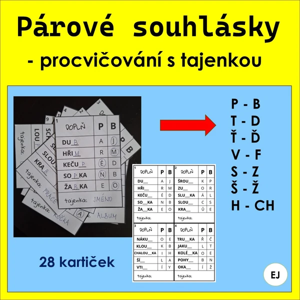 Párové souhlásky s tajenkou