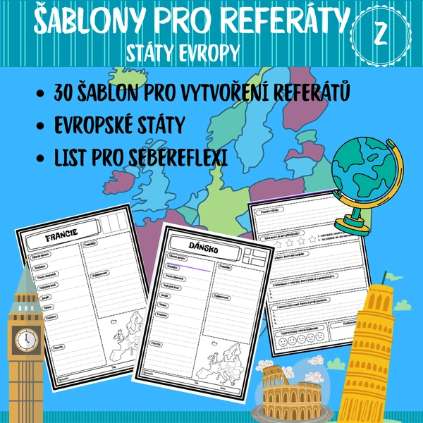 Šablony k referátům - státy Evropy
