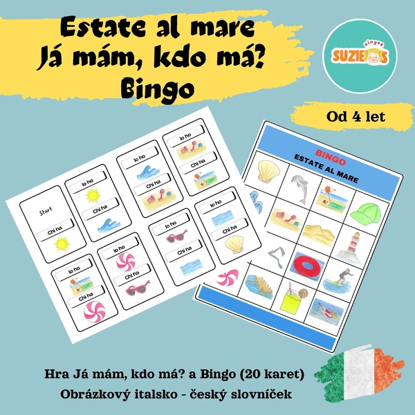 Estate al mare / léto u moře - Bingo a Já mám, kdo má?