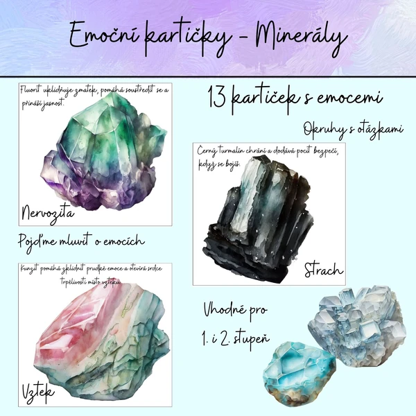 Emoční kartičky - Minerály