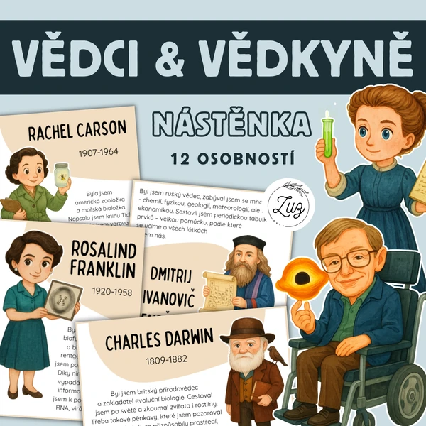 VĚDCI & VĚDKYNĚ (nástěnka)