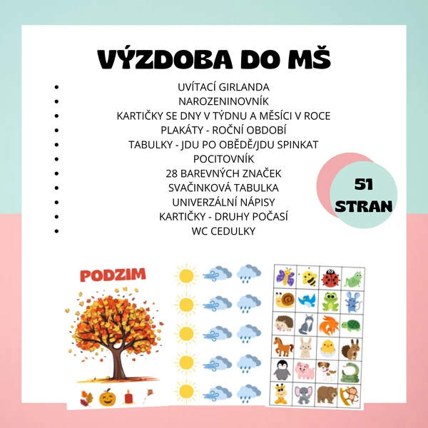 VÝZDOBA DO MŠ