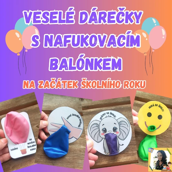Veselé dárečky s nafukovacím balónkem