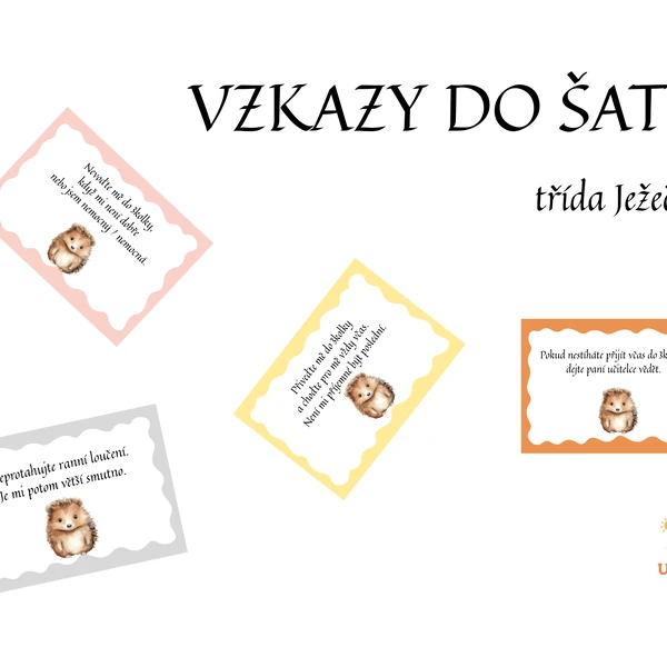 Vzkazy do šatny - třída Ježečci