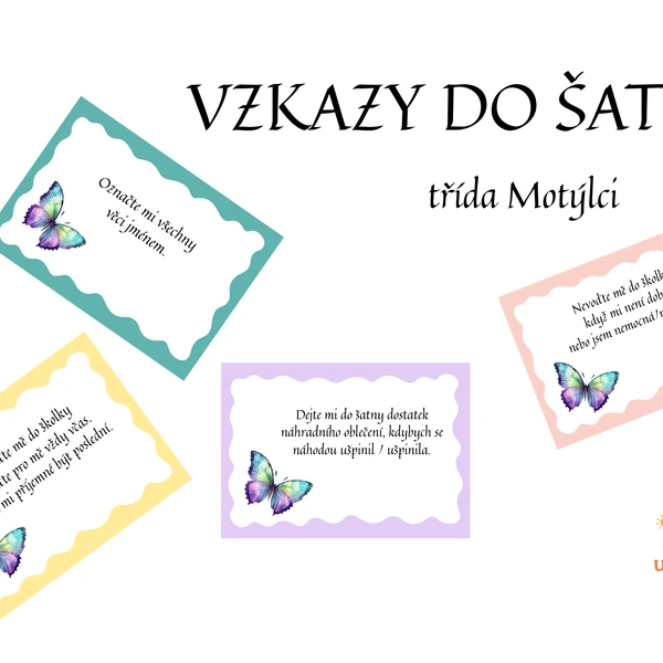 Vzkazy do šatny - třída Motýlci