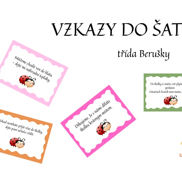 Vzkazy do šatny - třída Berušky