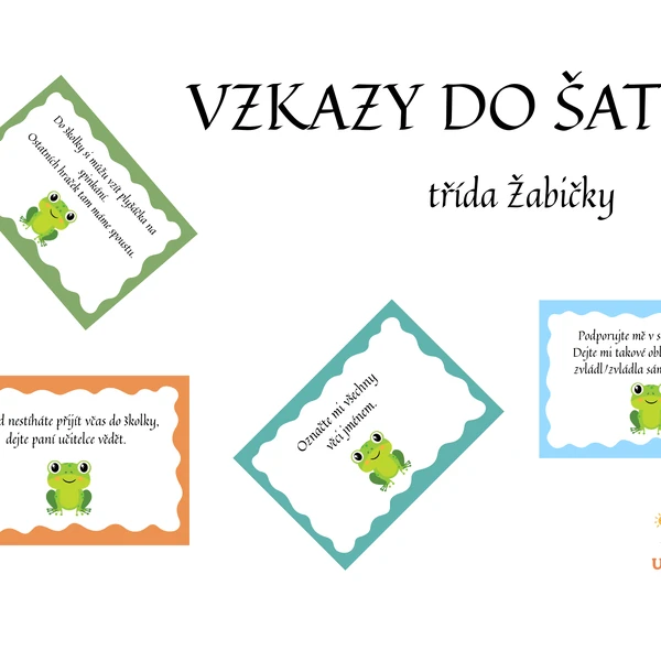 Vzkazy do šatny - třída Žabičky