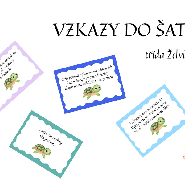 Vzkazy do šatny - třída Želvičky