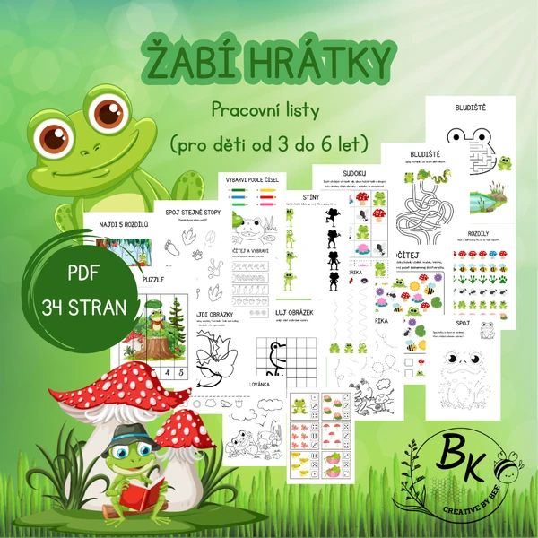 ŽABÍ HRÁTKY - pracovní listy