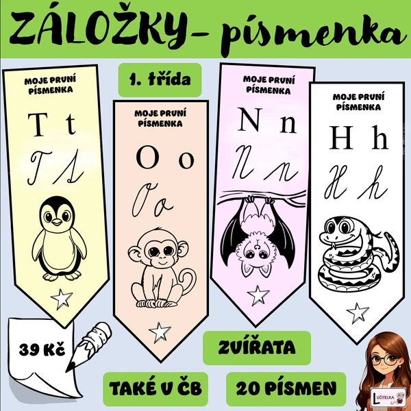 Záložky - první písmenka