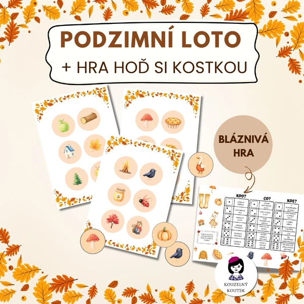 Podzimní loto - podzimní hry, podzimní aktivity