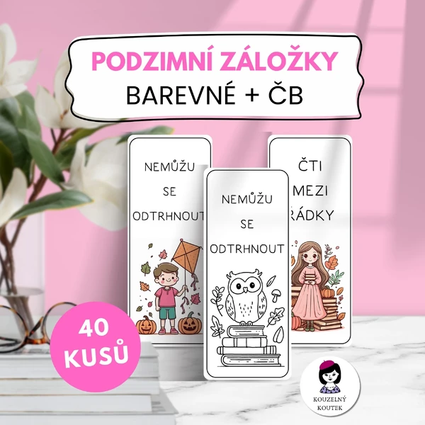 Podzimní záložky - knihy, čtení, čtenář, knihovna