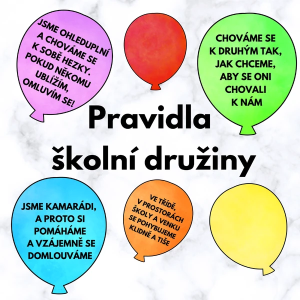 Pravidla školní družiny - Balónky