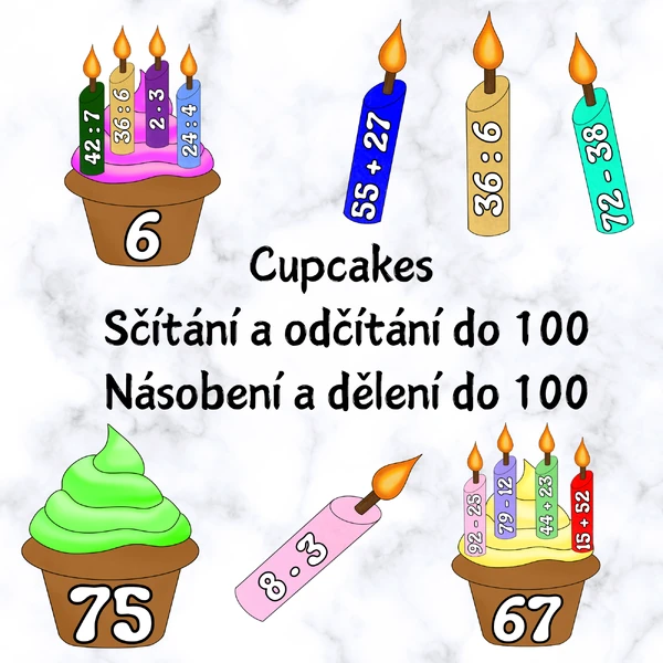 Počítání - cupcakes do 100