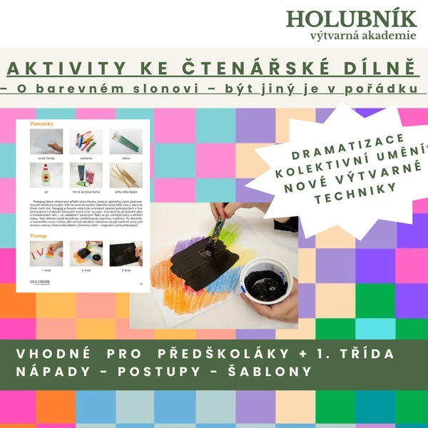 Aktivity ke čtenářské dílně – O barevném slonovi – být jiný je v pořádku 