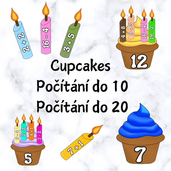 Počítání - cupcakes do 10 a 20