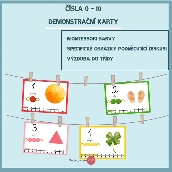 Demonstrační karty čísla 1-10