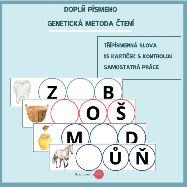 Doplň písmeno - genetická metoda čtení