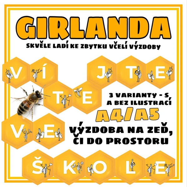 VČELY - girlanda