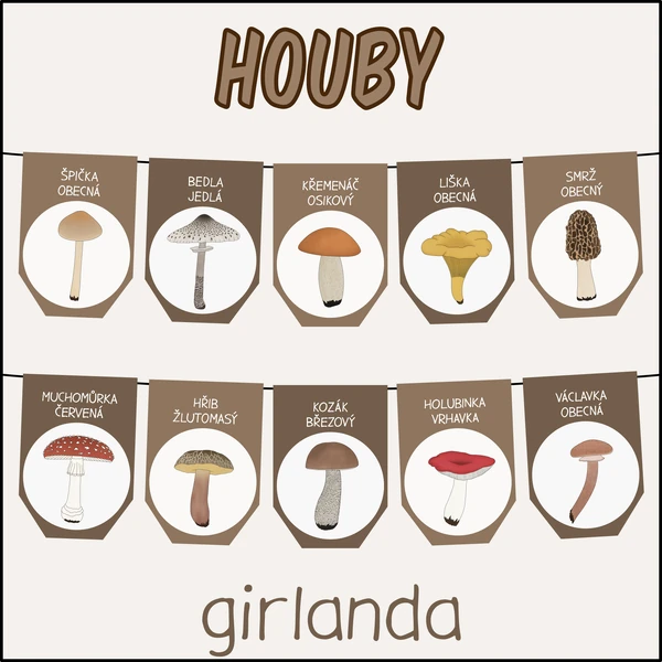 Houby - Girlanda