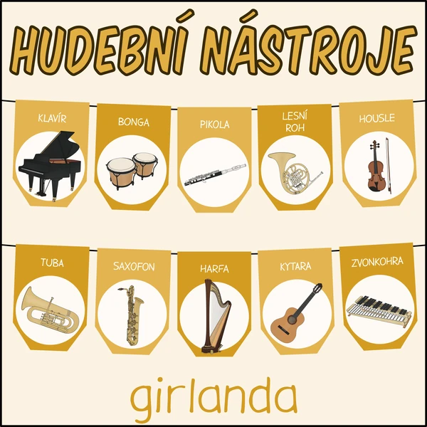 Hudební nástroje - Girlanda
