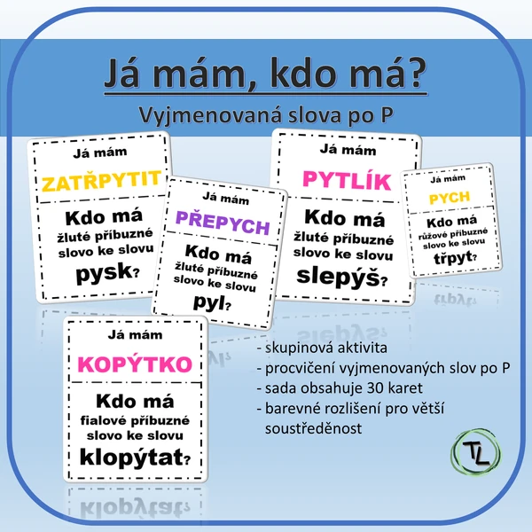 Já mám, kdo má? - Vyjmenovaná slova po P