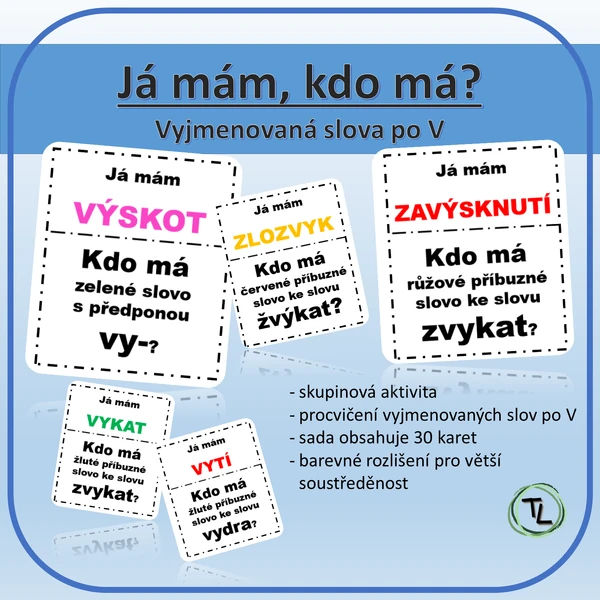 Já mám, kdo má? - Vyjmenovaná slova po V