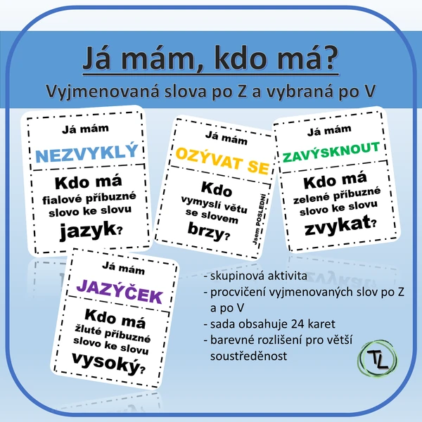 Já mám, kdo má? - Vyjmenovaná slova po Z a vybraná po V