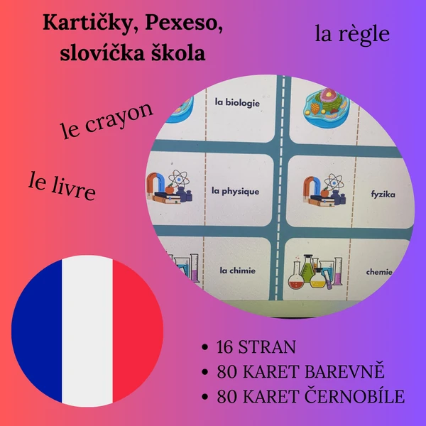 Kartičky_pexeso_škola_francouzština